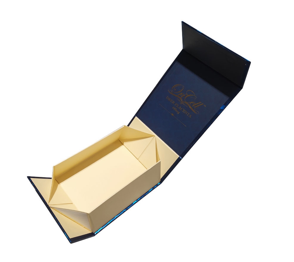 Custom collapsible rigid box foldable rigid box cardboard magnetic